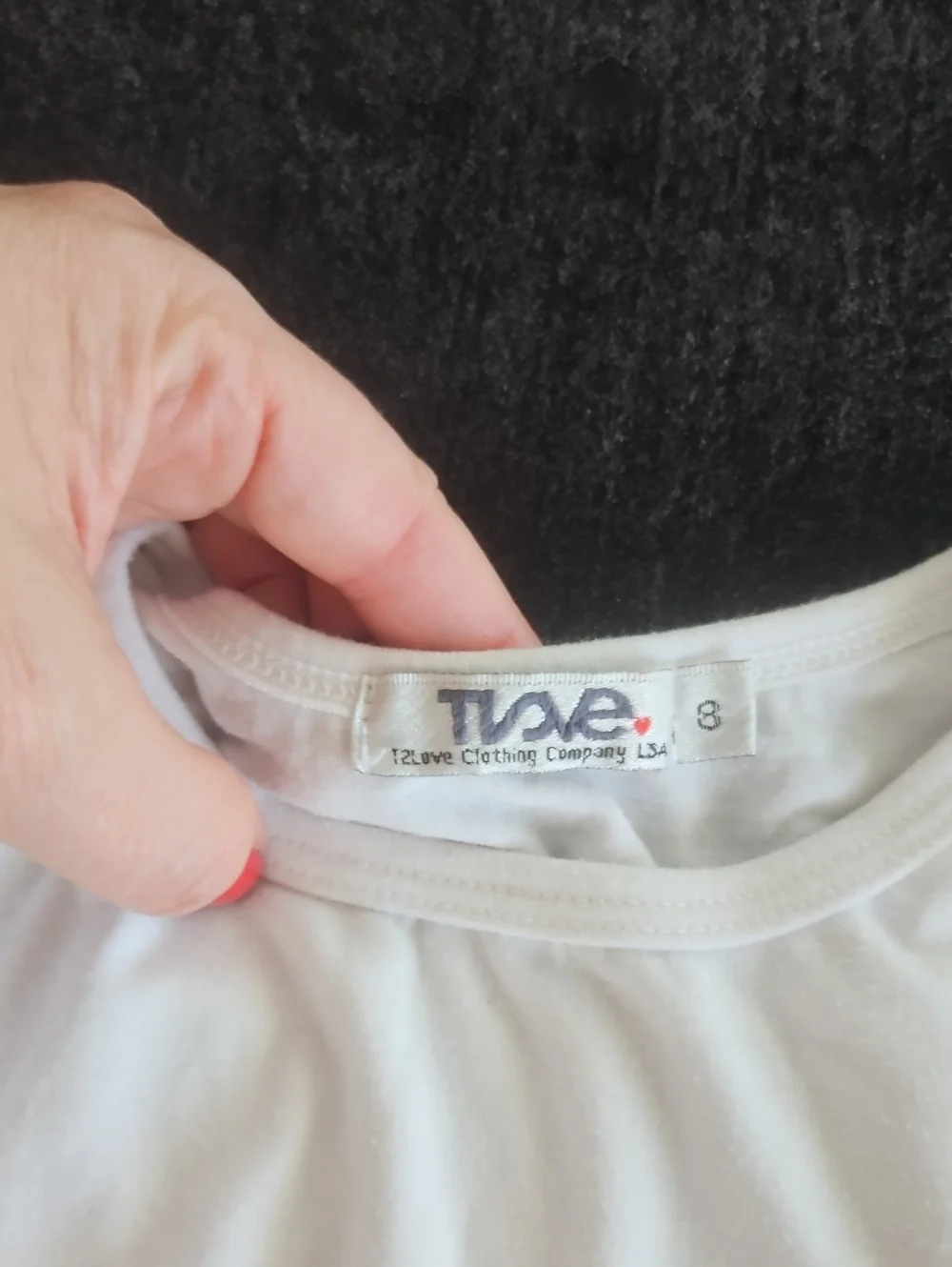 T2 Love Kids White Short Sleeve Ruched Tee
